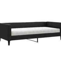 Tagesbett mit Matratze Schwarz 90x200 cm Stoff