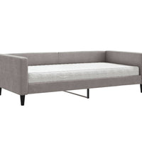 Tagesbett mit Matratze Taupe 100x200 cm Stoff
