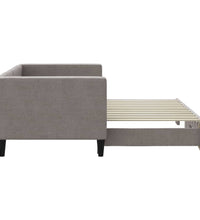 Tagesbett Ausziehbar Taupe 80x200 cm Stoff