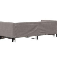 Tagesbett Ausziehbar Taupe 80x200 cm Stoff