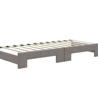 Tagesbett Ausziehbar Taupe 80x200 cm Stoff