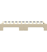 Tagesbett Ausziehbar Creme 80x200 cm Stoff
