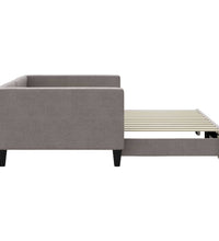 Tagesbett Ausziehbar Taupe 100x200 cm Stoff