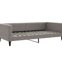 Tagesbett Ausziehbar Taupe 100x200 cm Stoff