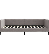 Tagesbett Ausziehbar Taupe 100x200 cm Stoff