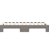 Tagesbett Ausziehbar Taupe 100x200 cm Stoff