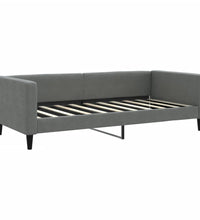 Tagesbett Ausziehbar Dunkelgrau 90x190 cm Stoff