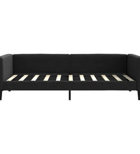Tagesbett Ausziehbar Schwarz 90x190 cm Stoff