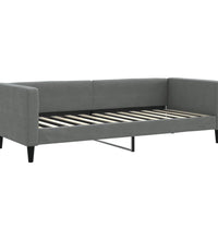 Tagesbett Ausziehbar mit Matratzen Dunkelgrau 80x200 cm Stoff