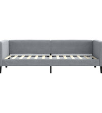 Tagesbett Ausziehbar mit Schubladen Hellgrau 80x200 cm Stoff