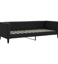 Tagesbett Ausziehbar mit Schubladen Schwarz 80x200 cm Stoff