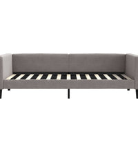 Tagesbett Ausziehbar mit Schubladen Taupe 100x200 cm Stoff