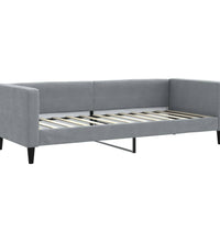 Tagesbett Ausziehbar mit Schubladen Hellgrau 80x200 cm Stoff