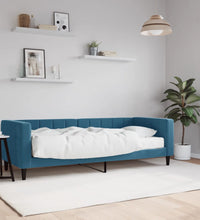 Tagesbett mit Matratze Blau 80x200 cm Samt