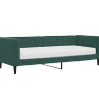 Tagesbett mit Matratze Dunkelgrün 80x200 cm Samt