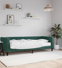 Tagesbett mit Matratze Dunkelgrün 80x200 cm Samt