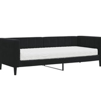 Tagesbett mit Matratze Schwarz 80x200 cm Samt