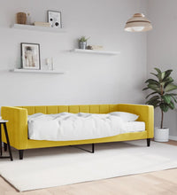 Tagesbett mit Matratze Gelb 80x200 cm Samt