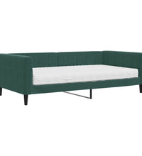 Tagesbett mit Matratze Dunkelgrün 100x200 cm Samt