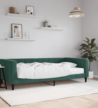 Tagesbett mit Matratze Dunkelgrün 100x200 cm Samt