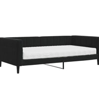 Tagesbett mit Matratze Schwarz 100x200 cm Samt