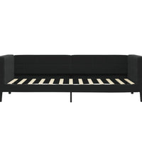 Tagesbett mit Matratze Schwarz 100x200 cm Samt