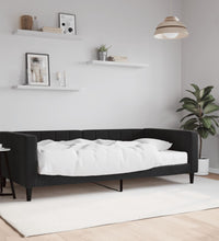 Tagesbett mit Matratze Schwarz 100x200 cm Samt