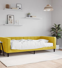 Tagesbett mit Matratze Gelb 100x200 cm Samt