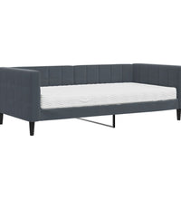 Tagesbett mit Matratze Dunkelgrau 90x190 cm Samt