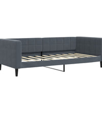 Tagesbett mit Matratze Dunkelgrau 90x190 cm Samt