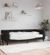 Tagesbett mit Matratze Schwarz 90x190 cm Samt