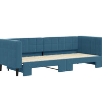 Tagesbett Ausziehbar Blau 80x200 cm Samt