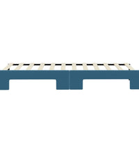 Tagesbett Ausziehbar Blau 80x200 cm Samt