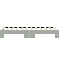 Tagesbett Ausziehbar Hellgrau 80x200 cm Samt