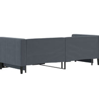 Tagesbett Ausziehbar Dunkelgrau 80x200 cm Samt