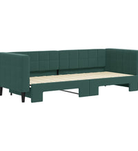 Tagesbett Ausziehbar Dunkelgrün 80x200 cm Samt