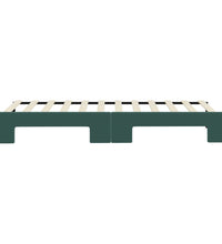 Tagesbett Ausziehbar Dunkelgrün 80x200 cm Samt