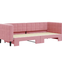 Tagesbett Ausziehbar Rosa 80x200 cm Samt