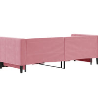Tagesbett Ausziehbar Rosa 80x200 cm Samt