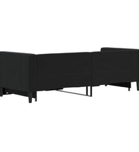 Tagesbett Ausziehbar Schwarz 80x200 cm Samt