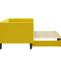 Tagesbett Ausziehbar Gelb 80x200 cm Samt