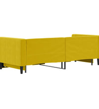 Tagesbett Ausziehbar Gelb 80x200 cm Samt