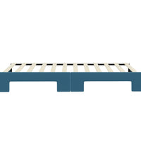 Tagesbett Ausziehbar Blau 100x200 cm Samt