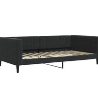 Tagesbett Ausziehbar Schwarz 100x200 cm Samt