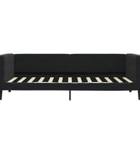 Tagesbett Ausziehbar Schwarz 100x200 cm Samt