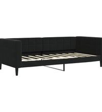 Tagesbett Ausziehbar Schwarz 90x190 cm Samt