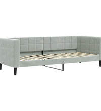 Tagesbett Ausziehbar mit Matratzen Hellgrau 80x200 cm Samt