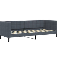 Tagesbett Ausziehbar mit Matratzen Dunkelgrau 80x200 cm Samt