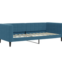 Tagesbett Ausziehbar mit Matratzen Blau 90x200 cm Samt