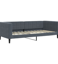 Tagesbett Ausziehbar mit Matratzen Dunkelgrau 90x200 cm Samt